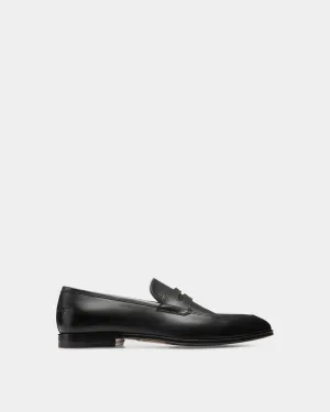 Webb Men's Calf Leather Penny Loafer In Black
