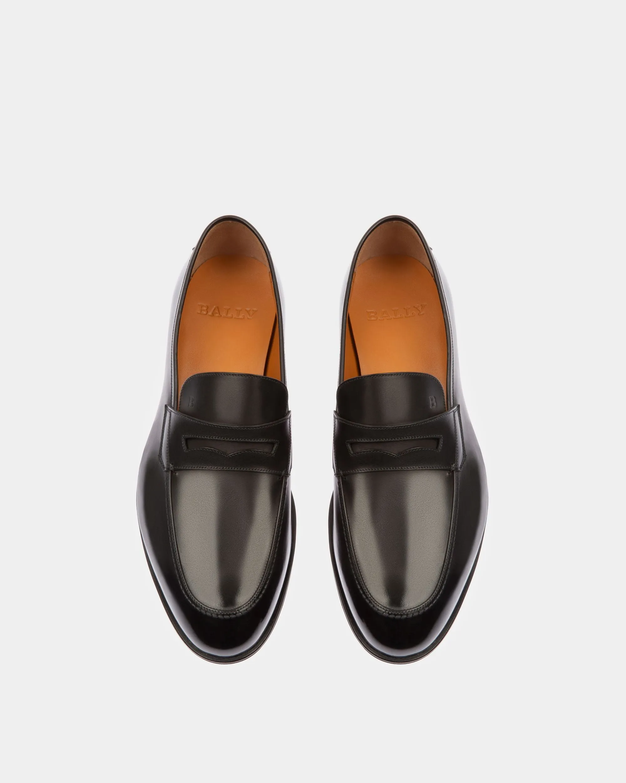 Webb Men's Calf Leather Penny Loafer In Black