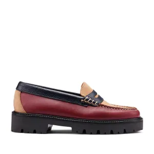 Whitney Tricolor Super Lug Weejuns Loafer in Wine
