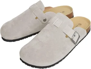 WINSEAD Clogs for Women Men Dupes Unisex Slip-on Potato Shoes Footbed Suede Cork Clogs and Mules