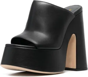 Women Block Chunky High Heel Platform Mules Slip On Open Toe Summer Fashion Prom Dance Slide Sandals Size 4-16 US