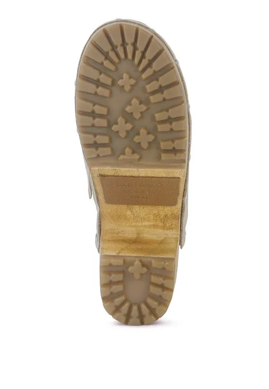 women's CEDRUS FINE SUEDE STUDDED CLOG MULES
