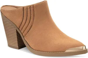 Womens Deyzaa Faux Suede Pointed Toe Mules