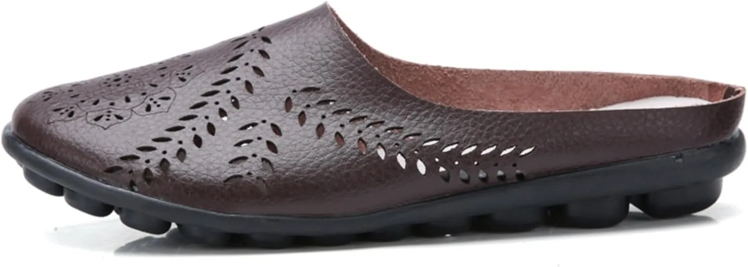 Women's Floral Casual Fashion Flat Mules Hollowed Out