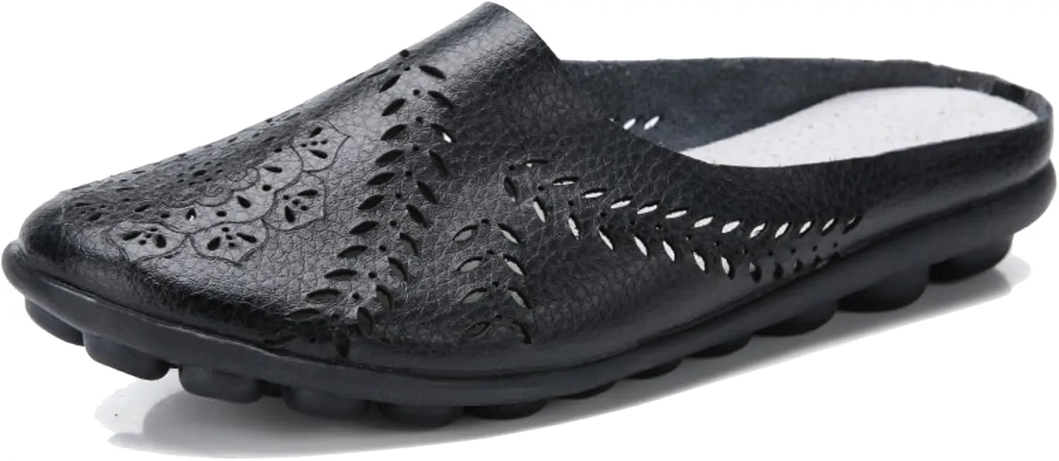 Women's Floral Casual Fashion Flat Mules Hollowed Out