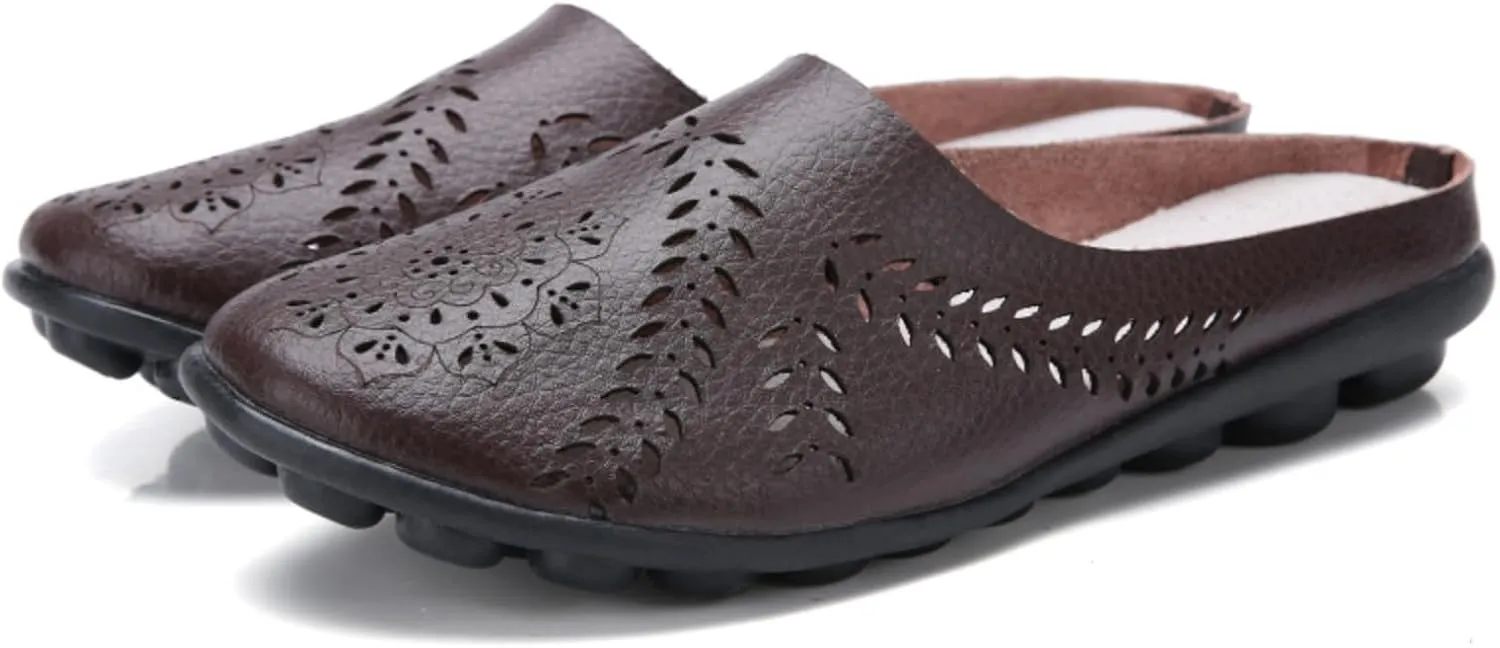 Women's Floral Casual Fashion Flat Mules Hollowed Out