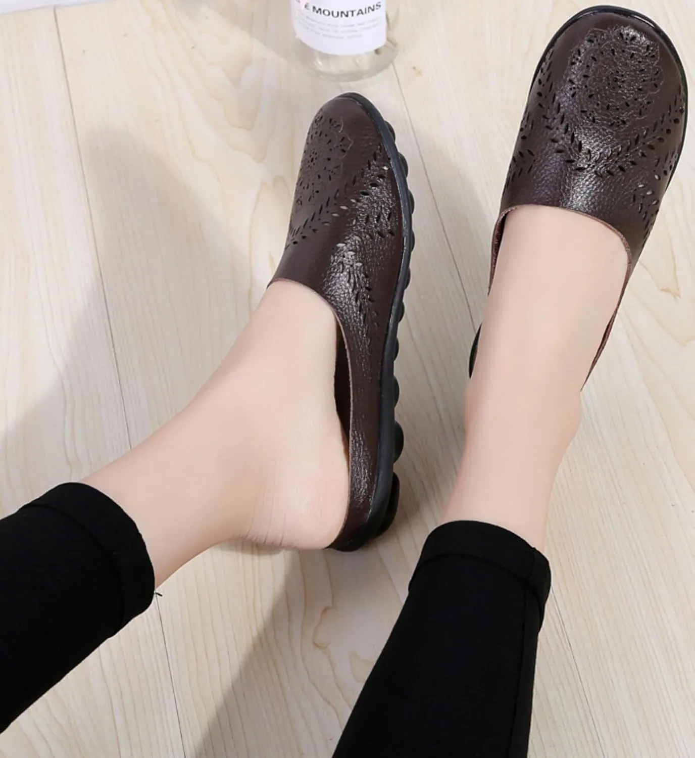 Women's Floral Casual Fashion Flat Mules Hollowed Out