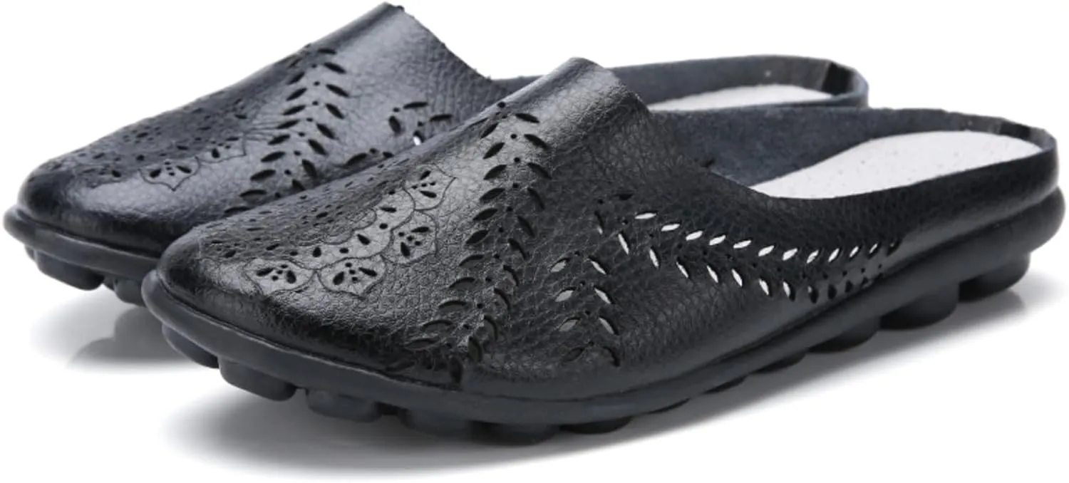 Women's Floral Casual Fashion Flat Mules Hollowed Out