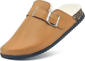 Womens Fuzzy Platform Clogs Men’s Cork Footbed Mules Clog Slip On Fur Lined Potato Shoes Classic Comfort Nursing Clogs