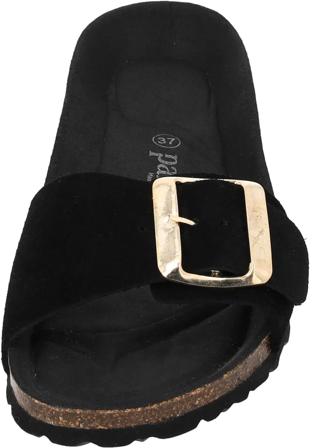 Women's Malta EGS Mono Velour Mules - Fashionable Sandals Made in Spain - Elegant Slippers with Cork Footbed - Comfortable Summer Shoes