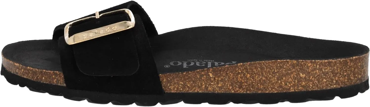Women's Malta EGS Mono Velour Mules - Fashionable Sandals Made in Spain - Elegant Slippers with Cork Footbed - Comfortable Summer Shoes