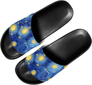Womens Slide Sandals Non-Slip Bathroom Shower Slipper Shoes House Slides Indoor Outdoor Fashion Beach Sandals Size 6-13.5