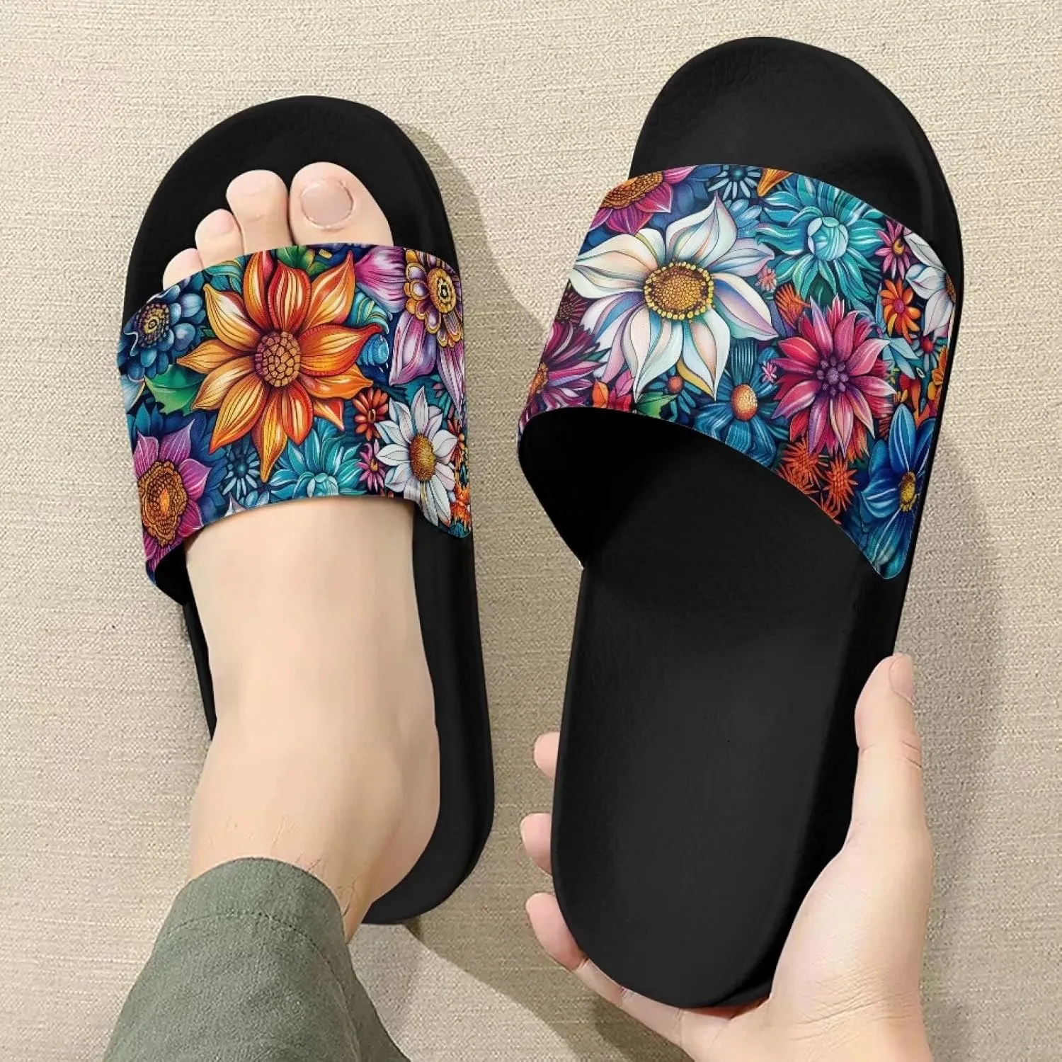 Womens Summer Slippers Beach Sandals for Women Non Slip Shower Shoes