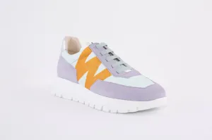 WONDERS - A-2422 LACED WEDGE FASHION TRAINER - PURPLE MULTI