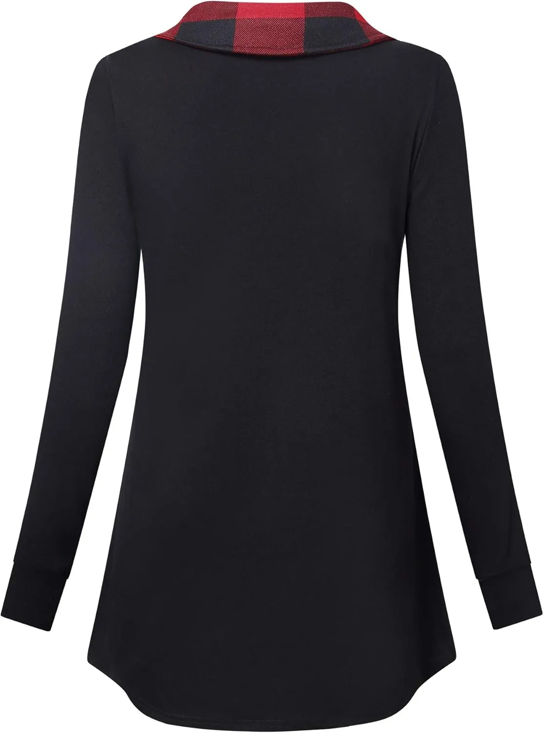 Youtalia Women's Long Sleeve Cowl Neck Tunic Color Block Pullover Sweatshirt