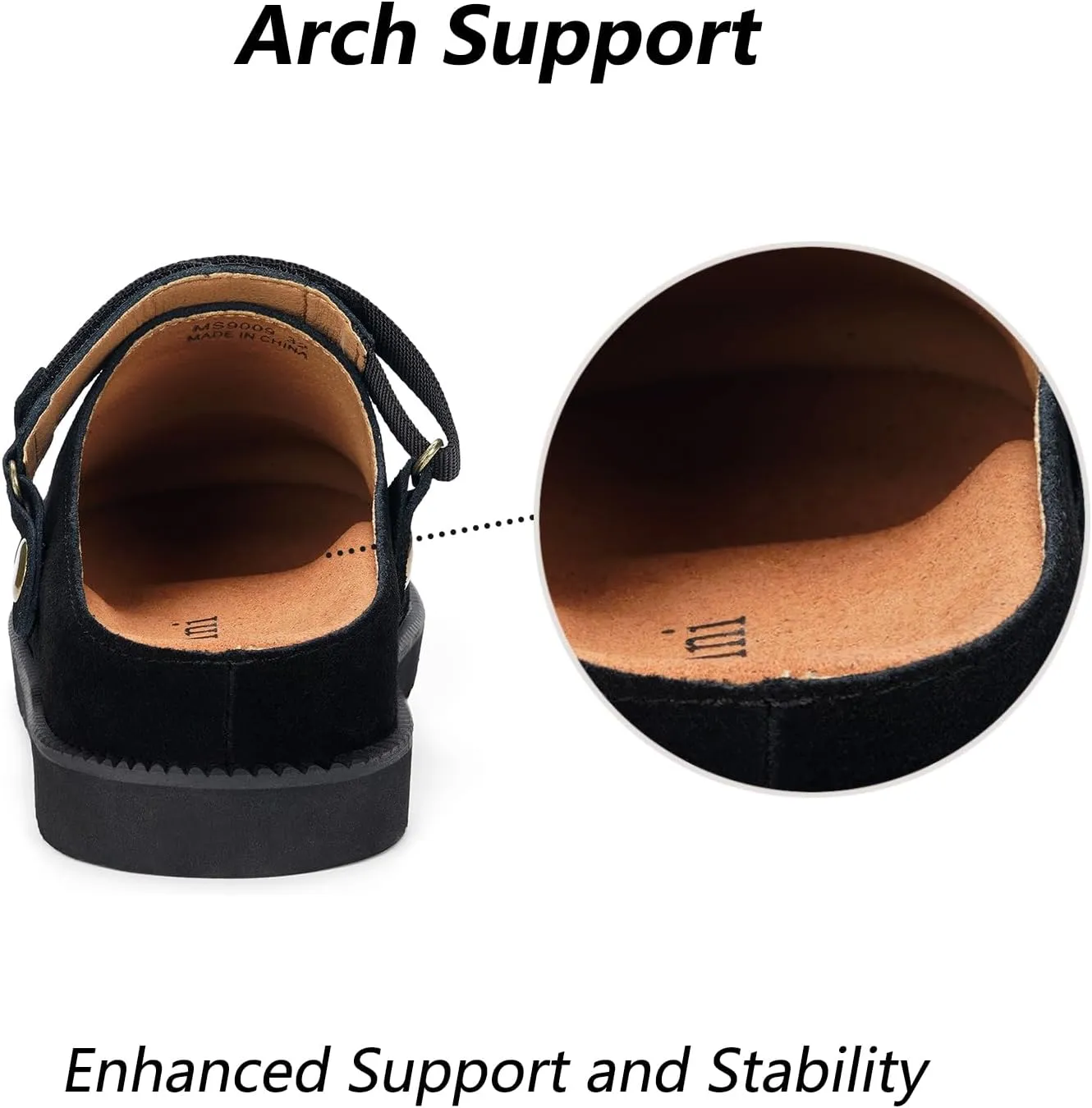 ZUSERIS Kids Clogs Girls Platform Slippers with Adjustable Back Strap Boys Slip On Suede Clog Slippers Cute Unisex-Child Leather Mules for Indoor and Outdoor