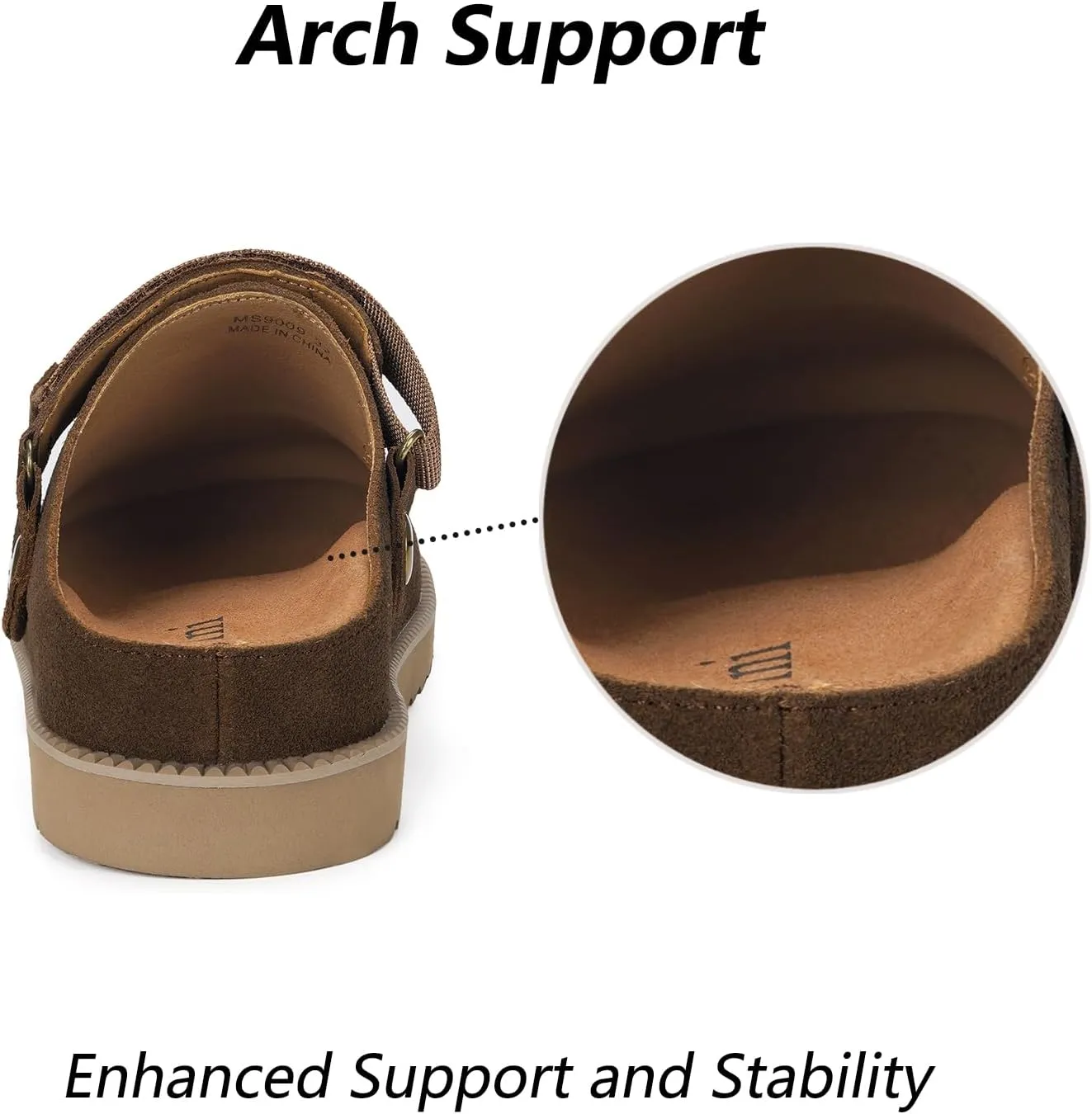 ZUSERIS Kids Clogs Girls Platform Slippers with Adjustable Back Strap Boys Slip On Suede Clog Slippers Cute Unisex-Child Leather Mules for Indoor and Outdoor